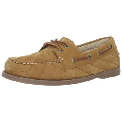 Sebago Women's Coast Two Eye Quilted Boat Shoes In Wheat In Brown
