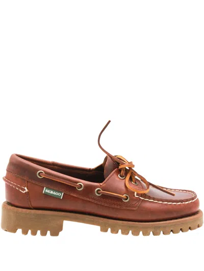 Sebago Women's Leather Flat Shoe In Brown