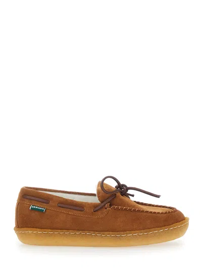 Sebago Women's Loafers With Rubber Sole And Leather Details In Brown