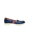 Sebago Women's Shoes  Solid Color Low Moccasin-source- Round Round-source-shaped Rubber-calzata Close In Blue