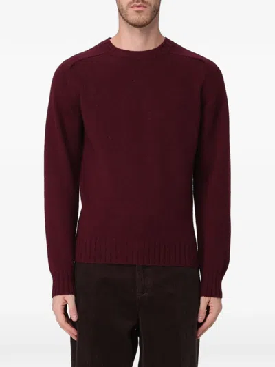 Sebago Wool Crew-neck Sweater In Brown