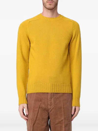 Sebago Wool Crew-neck Sweater In Yellow