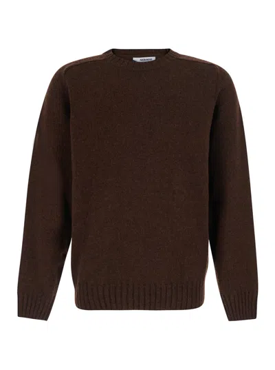 Sebago Wool V-neck Sweater In Brown