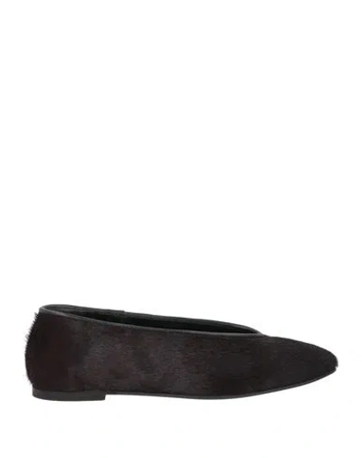Sebas. Woman Ballet Flats Black Size 6 Leather