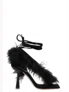 Sebastian Black Feather Wrap Heels