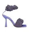 Sebastian Cher Crystal Sandals Purple In Gray