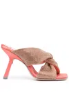 Sebastian Milano Paris Mules In Orange