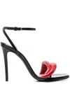 Sebastian Milano Dada Patent Leather Sandals In Black