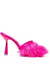 Sebastian Milano Sebastian 110mm Feather-trim Sandals In Rosa