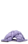 Sebastian Milano Lilac Sponge Untangled Flat Slippers In Purple