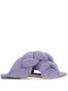 Sebastian Milano Lilac Sponge Untangled Flat Slippers In 紫色