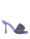 Sebastian Milano Woman Sandals Lilac Size 9 Textile Fibers In Purple
