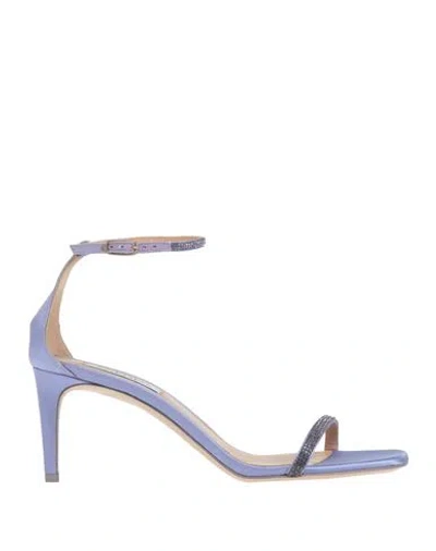 Sebastian Milano Woman Sandals Lilac Size 8 Textile Fibers In Purple