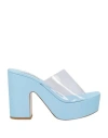 Sebastian Milano Woman Sandals Transparent Size 11 Plastic In Transparent