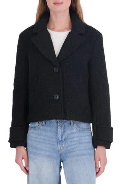 Sebby Boucle Crop Jacket In Black