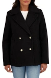 Sebby Bouclé Peacoat In Black