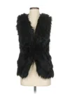 Sebby Collection Faux Fur Vest In Blue