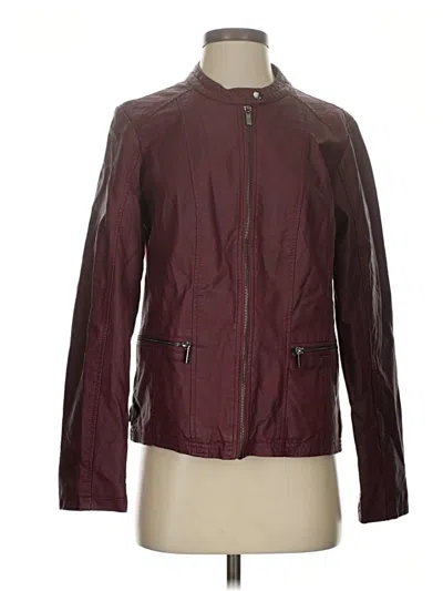 Pre-owned Sebby Collection Jacket In Burgundy