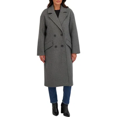 Sebby Double Breasted Coat In Gray