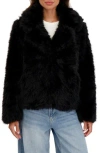 Sebby Faux Fur Blazer In Black