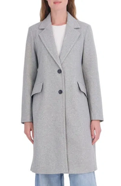 Sebby Faux Wool Walking Coat In Gray
