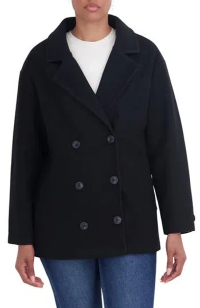 Sebby Oversized Peacoat In Black