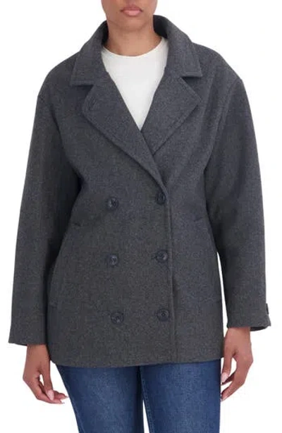 Sebby Oversized Peacoat In Gray