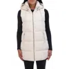Sebby Quilted Puffer Vest In Ivory