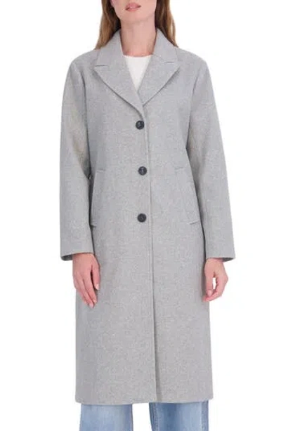 Sebby Single Breasted Coat In Light Grey