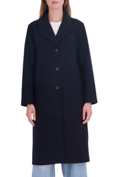 Sebby Single Breasted Coat In Blue