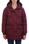 Sebby Water Resistant Puffer Jacket In Red