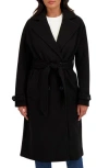 Sebby Wool Oversize Trench Coat In Black