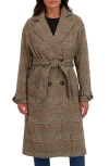 Sebby Wool Oversize Trench Coat In Brown