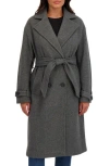Sebby Wool Oversize Trench Coat In Gray