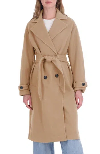 Sebby Wool Oversize Trench Coat In Nude