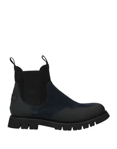 Seboy's Man Ankle Boots Midnight Blue Size 10 Leather