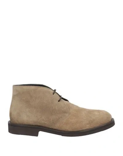 Seboy's Man Ankle Boots Sand Size 7.5 Leather In Beige