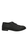 Seboy's Man Lace-up Shoes Black Size 7 Leather In Black
