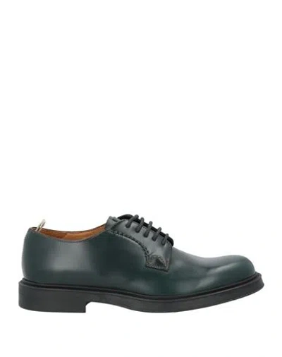 Seboy's Man Lace-up Shoes Dark Green Size 8.5 Leather