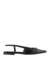 Seboy's Woman Ballet Flats Black Size 8 Leather In Black