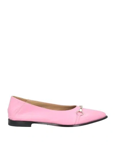 Seboy's Woman Ballet Flats Pink Size 8 Leather