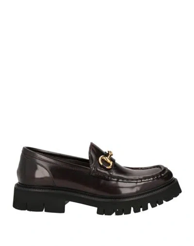 Seboy's Woman Loafers Cocoa Size 6.5 Leather In Brown