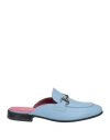 Seboy's Woman Mules & Clogs Sky Blue Size 7 Leather In Blue