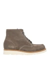 Seboy's Man Ankle Boots Khaki Size 7 Leather In Animal Print