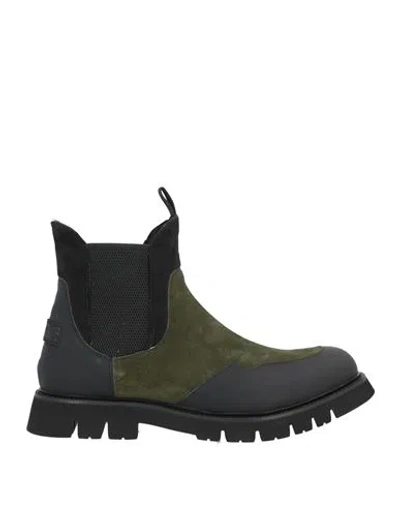 Seboy's Man Ankle Boots Military Green Size 7 Leather