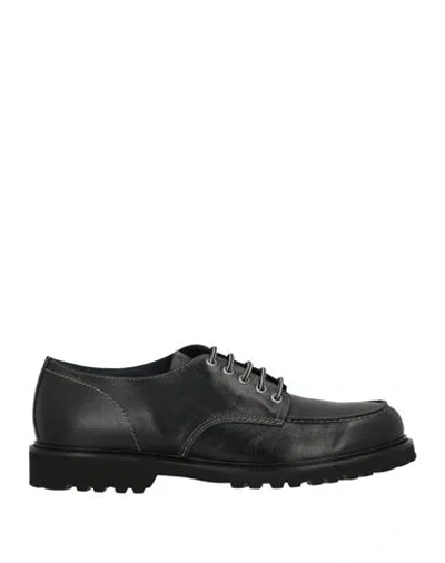 Seboy's Man Lace-up Shoes Black Size 7 Leather