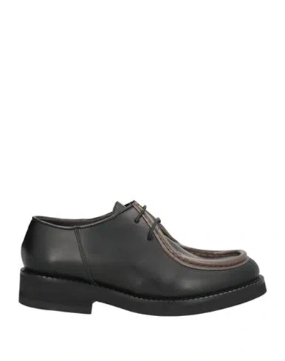 Seboy's Man Lace-up Shoes Black Size 4 Leather