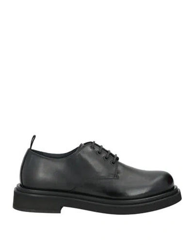 Seboy's Man Lace-up Shoes Black Size 8 Leather
