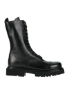 Seboy's Woman Ankle Boots Black Size 6.5 Leather In Black