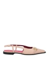 Seboy's Woman Ballet Flats Blush Size 8 Leather In Pink